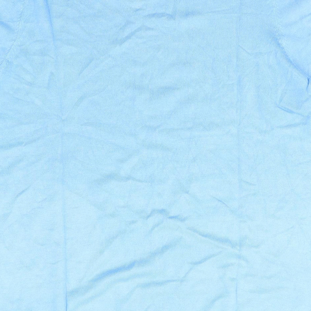 Dunnes Stores Womens Blue Crew Neck  Viscose Pullover Jumper Size L