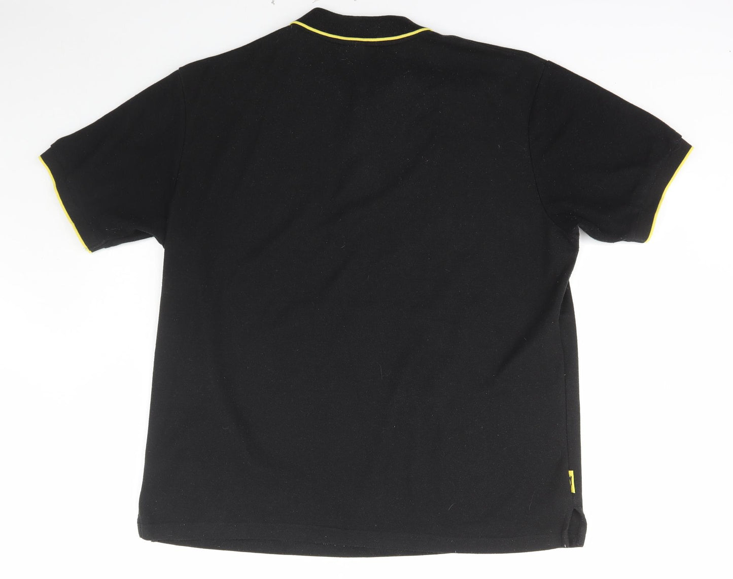 Slazenger Mens Black  Cotton  Polo Size XL Collared Button