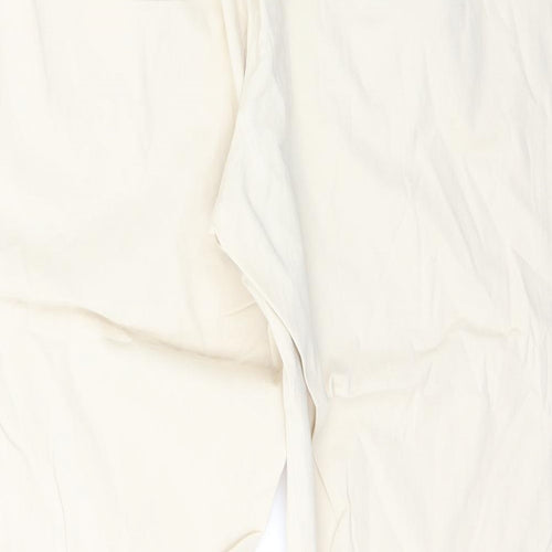 Dunnes Stores Womens Beige  Cotton Trousers  Size L L26.5 in Regular