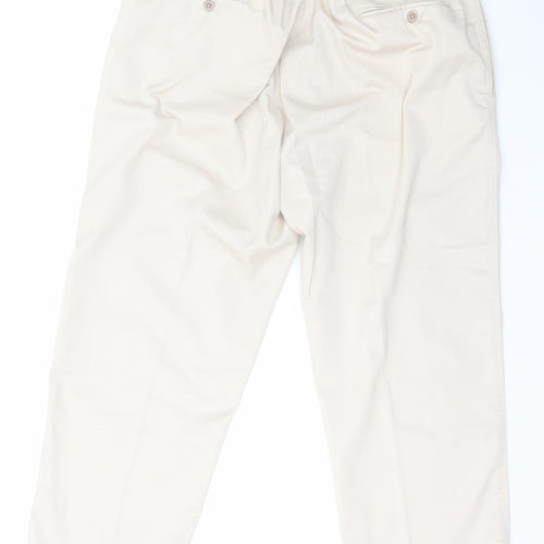 JBC Weaves Womens Beige  Polyester Carrot Trousers Size 42 L27 in Regular Button