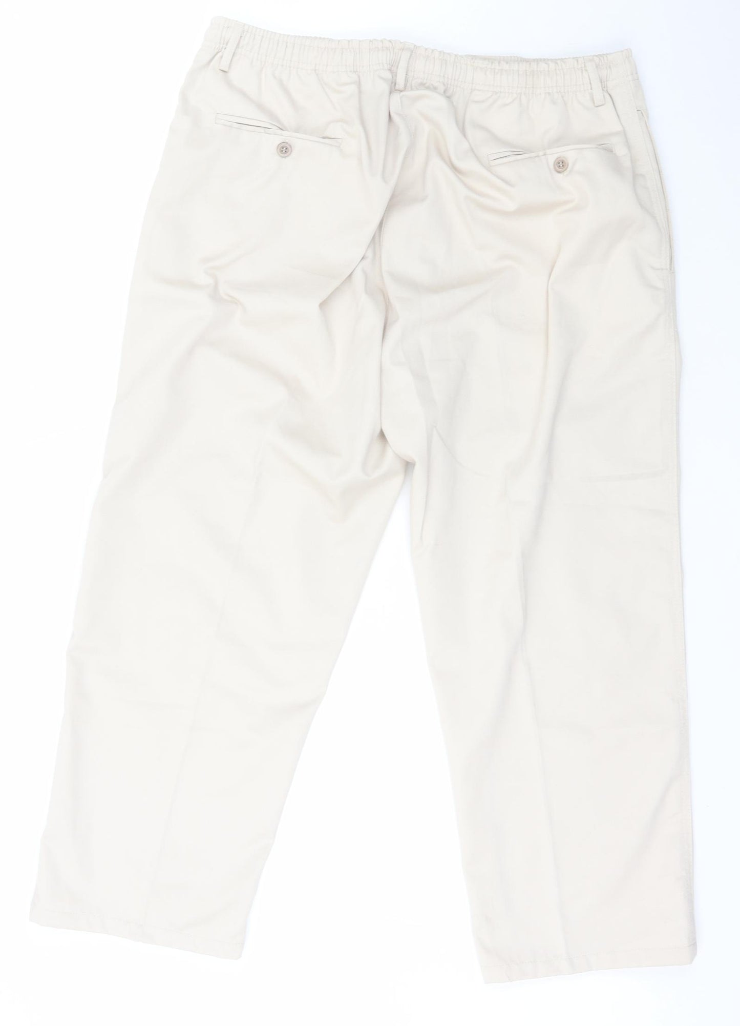JBC Weaves Womens Beige  Polyester Carrot Trousers Size 42 L27 in Regular Button