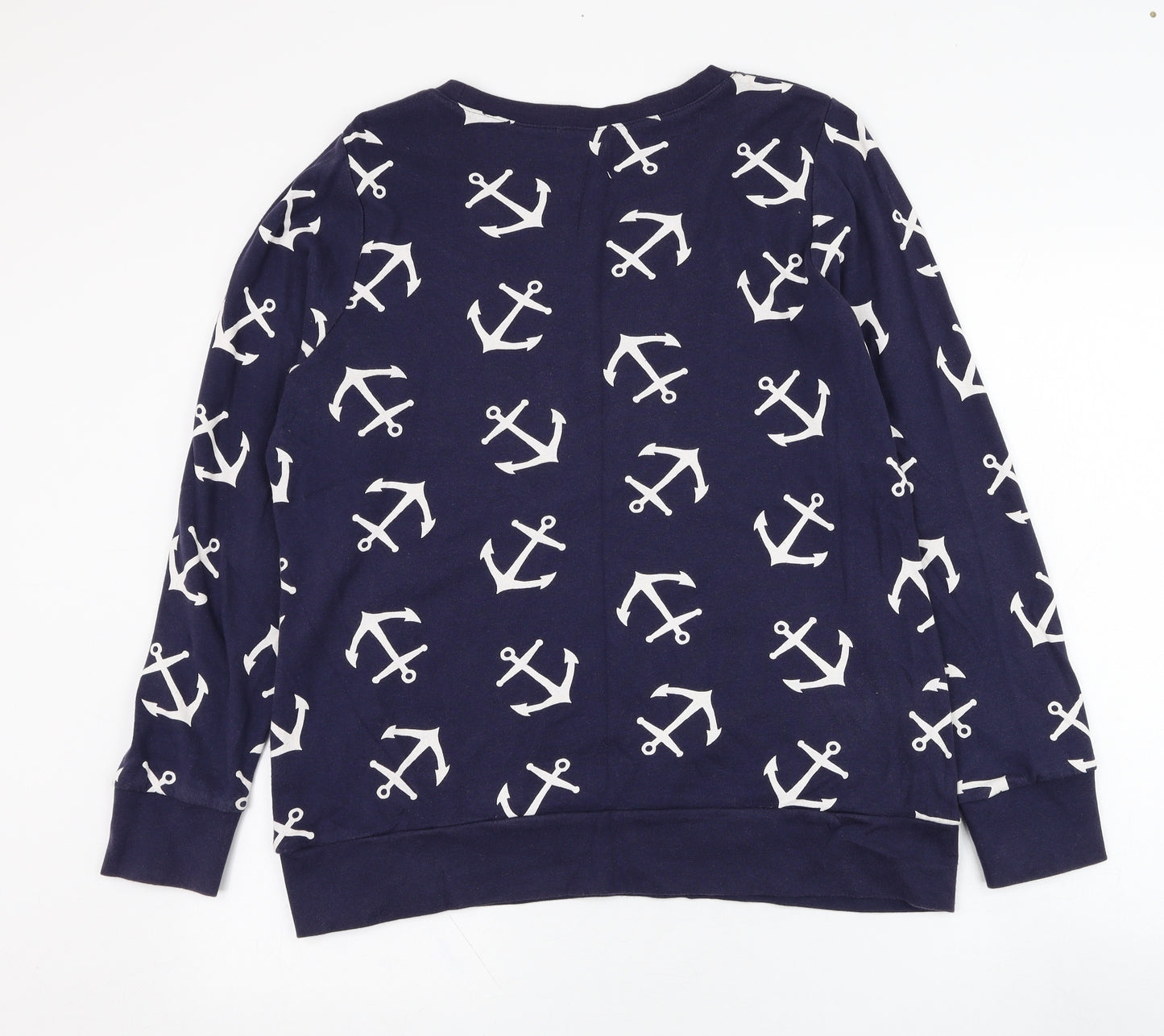 Marks and Spencer Womens Blue  Cotton Pullover Sweatshirt Size 16  Pullover - Anchor