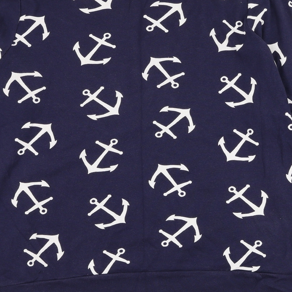 Marks and Spencer Womens Blue  Cotton Pullover Sweatshirt Size 16  Pullover - Anchor