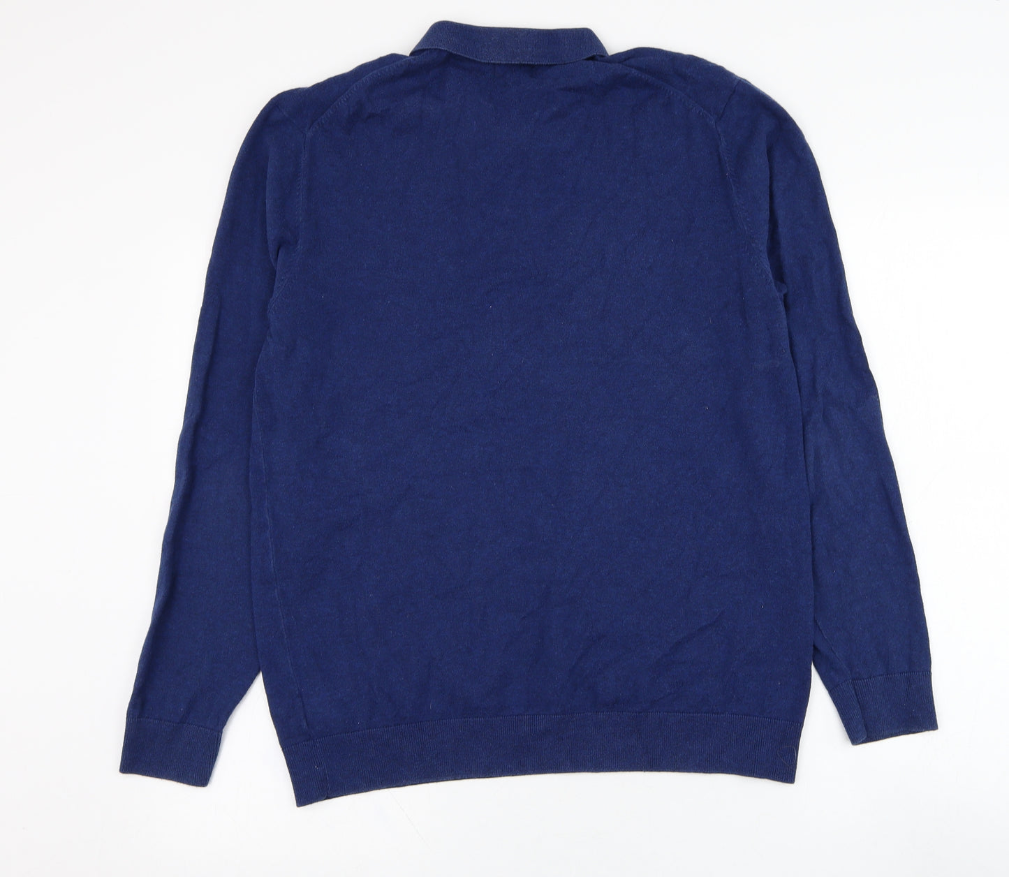NEXT Mens Blue  Cotton  Polo Size L Collared Pullover