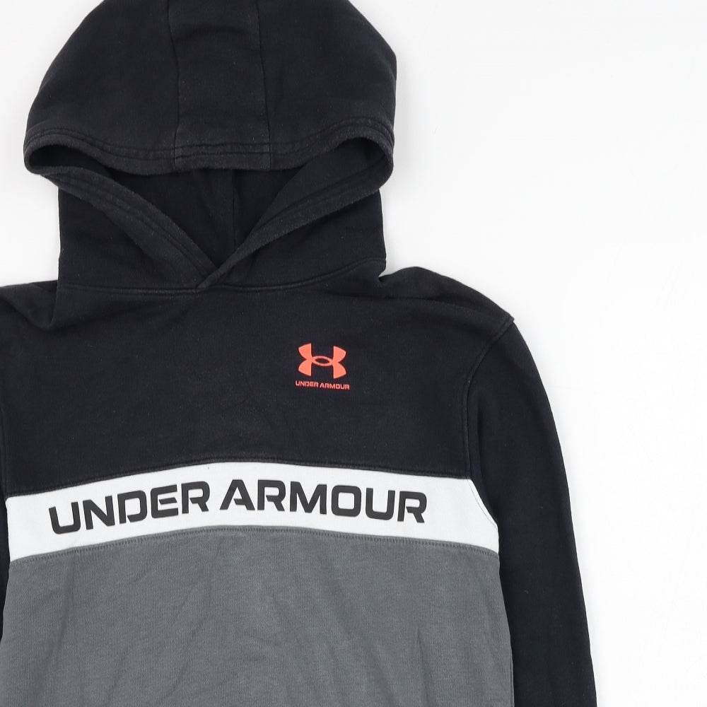 Under armour Boys Grey  Cotton Pullover Hoodie Size L  Pullover