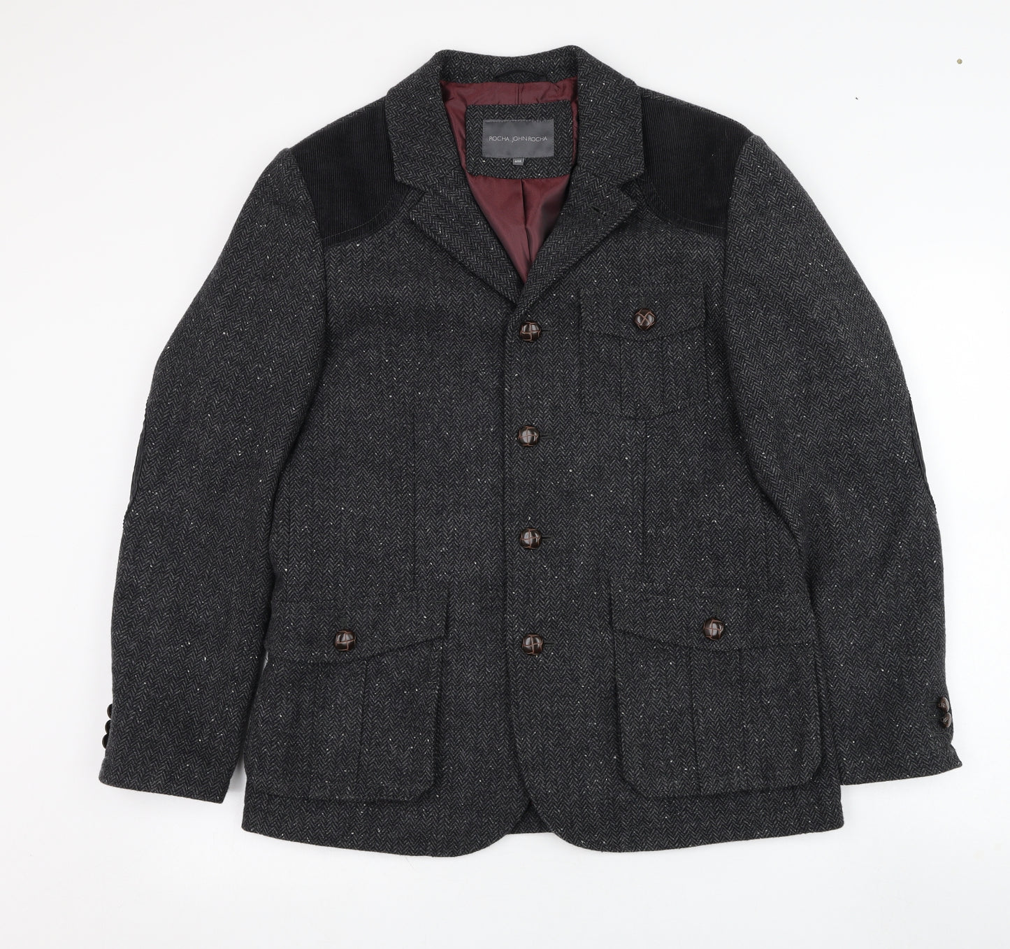 John Rocha Mens Grey   Jacket Blazer Size 40  Button