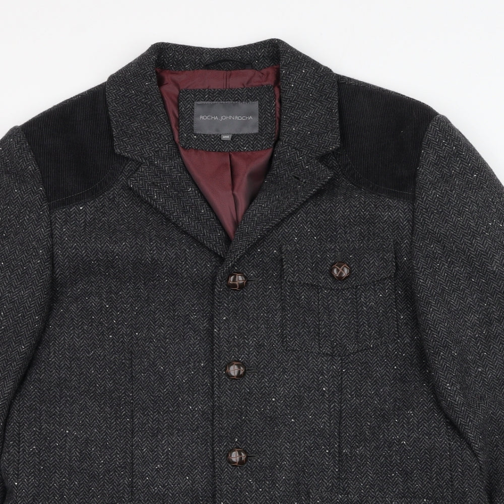 John Rocha Mens Grey   Jacket Blazer Size 40  Button