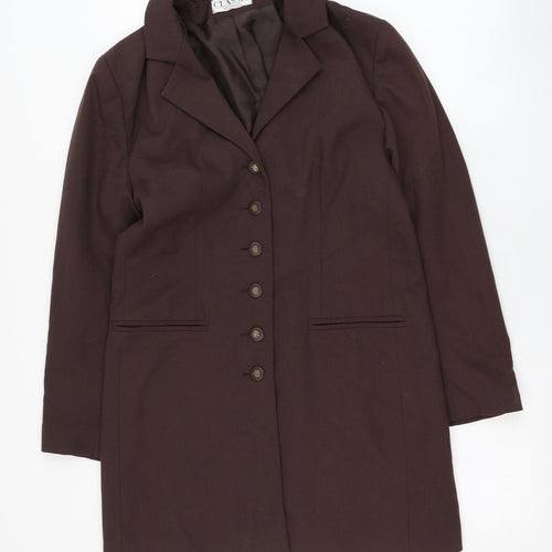 Classic Womens Brown   Jacket Blazer Size 12  Button