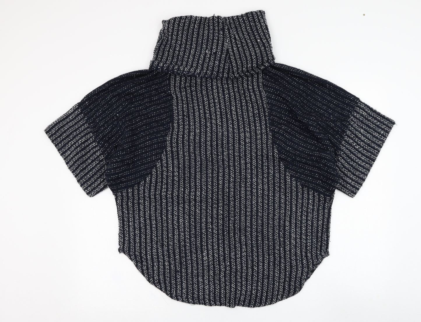 Stock Shop Womens Blue Roll Neck  Acrylic Pullover Jumper Size S