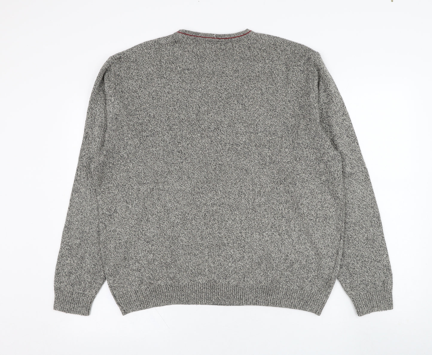 Dunnes Stores Mens Grey Round Neck  Cotton Pullover Jumper Size M