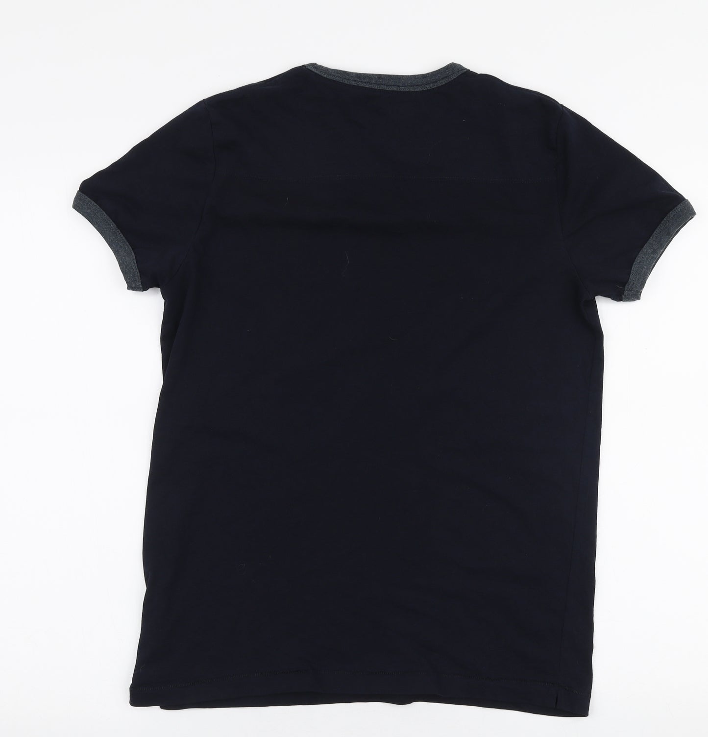 French Connection Mens Blue  Cotton  T-Shirt Size M Round Neck