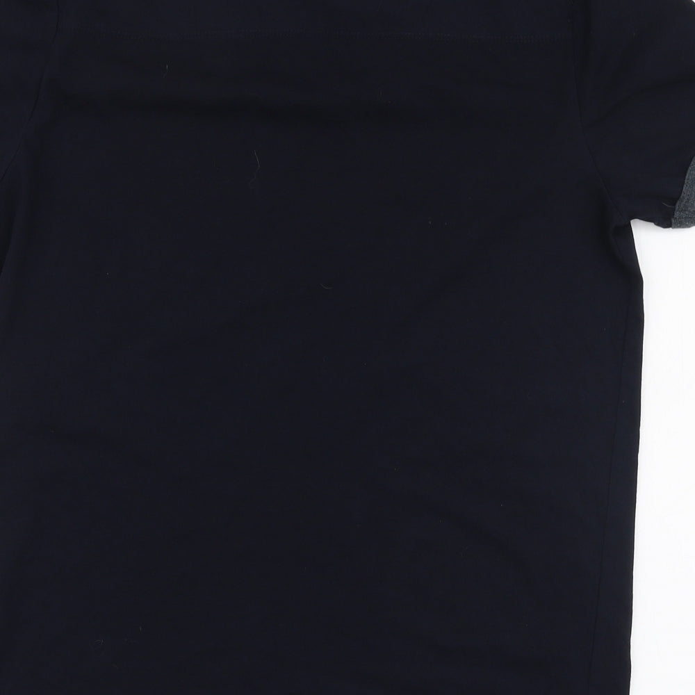 French Connection Mens Blue  Cotton  T-Shirt Size M Round Neck