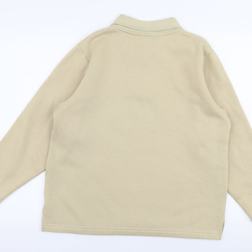 Neutral Territory Womens Beige  Polyester Pullover Sweatshirt Size S  Button