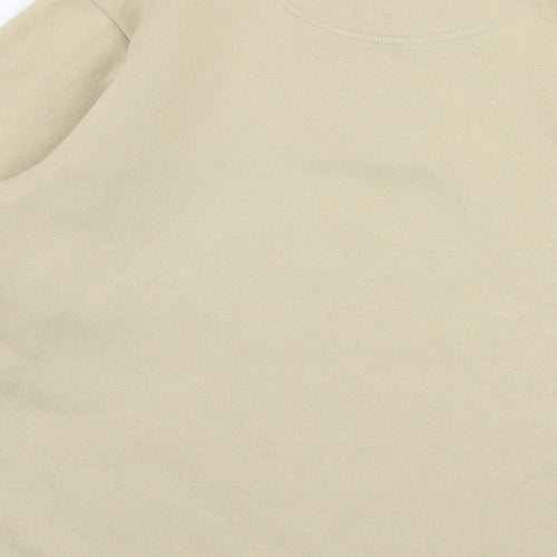 Neutral Territory Womens Beige  Polyester Pullover Sweatshirt Size S  Button