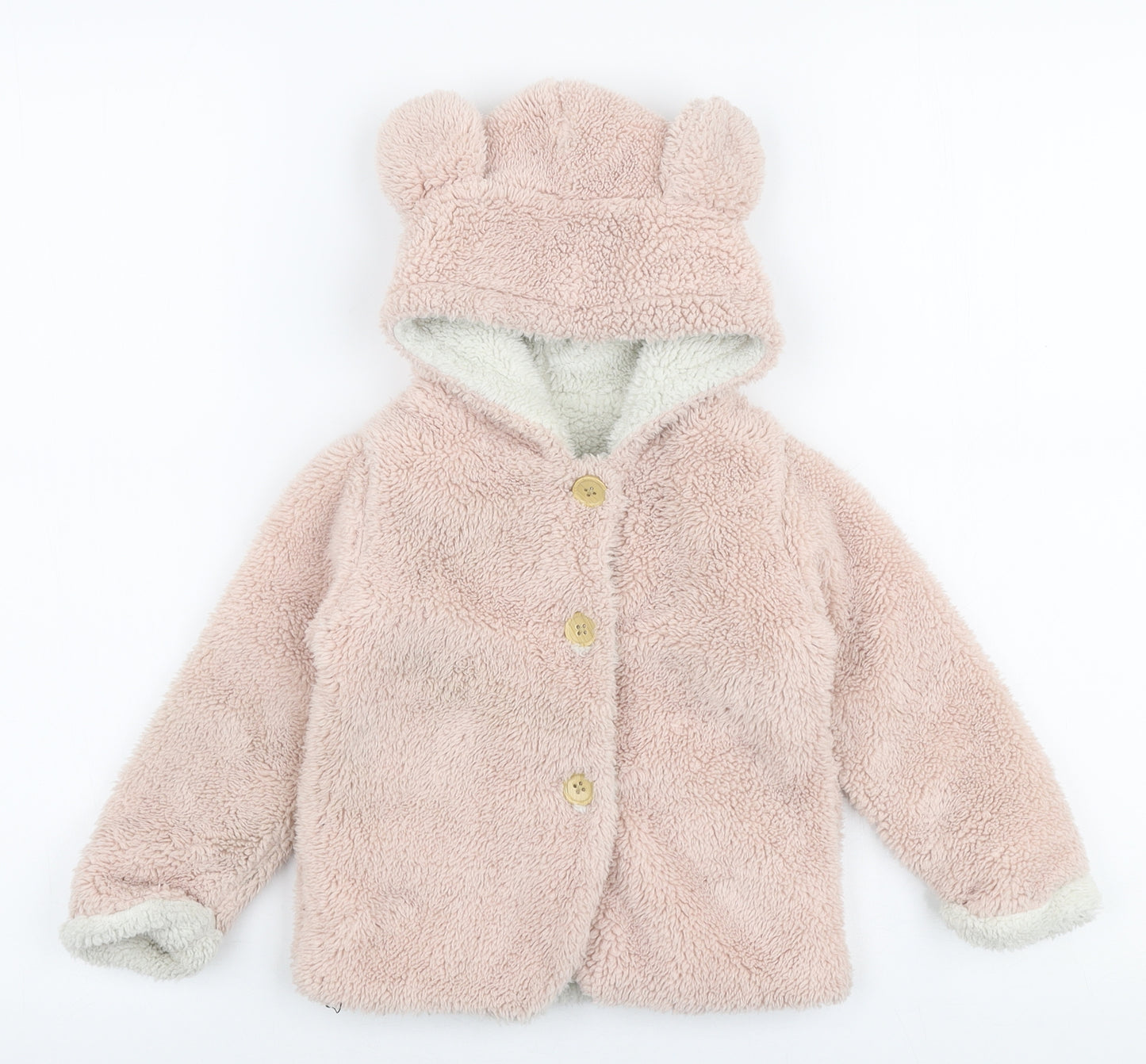 Matalan Girls Pink   Jacket  Size 18-24 Months   Button