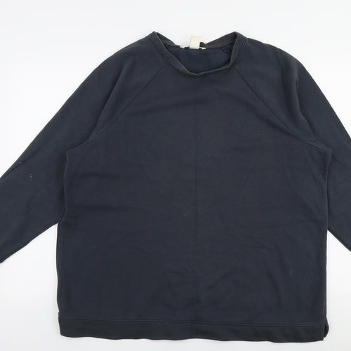 H&M Mens Blue  Cotton Pullover Sweatshirt Size L