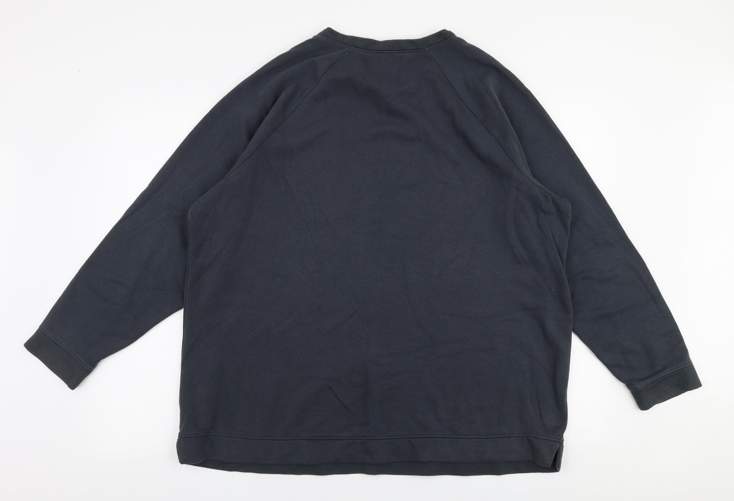 H&M Mens Blue  Cotton Pullover Sweatshirt Size L