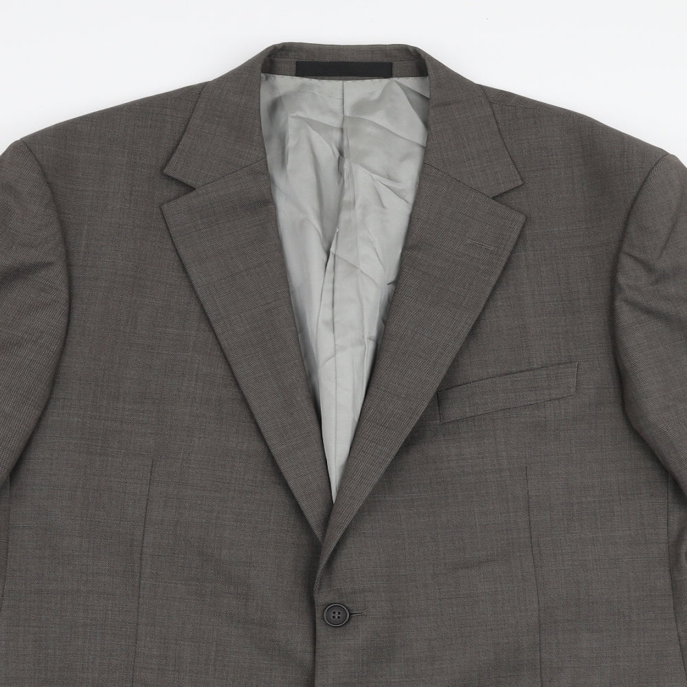 Marks and Spencer Mens Grey  Viscose Jacket Suit Jacket Size M
