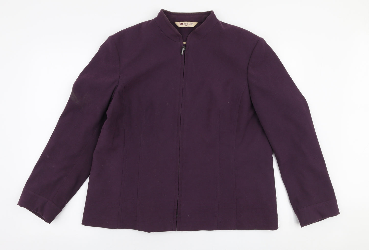Bonmarche Womens Purple   Jacket  Size 18  Zip