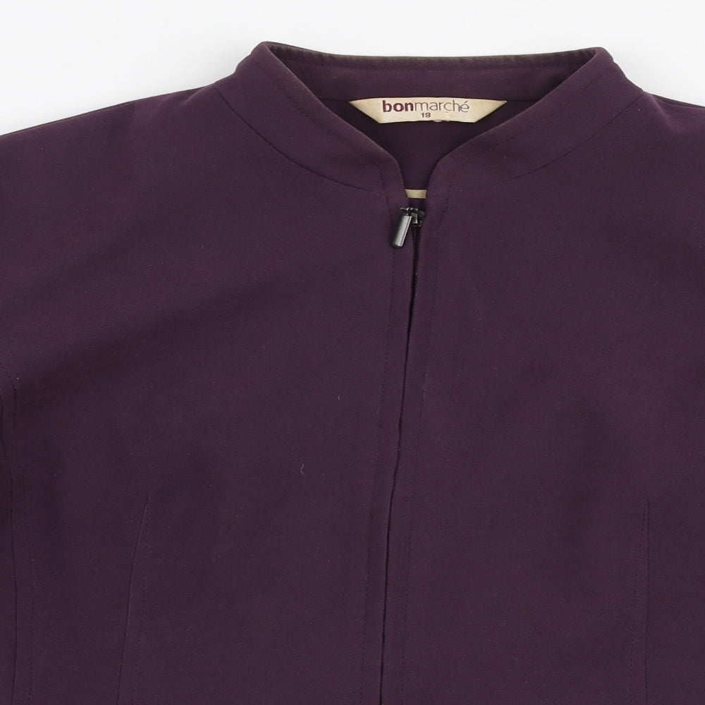 Bonmarche Womens Purple   Jacket  Size 18  Zip
