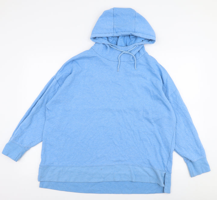 Dunnes Womens Blue Polyester Pullover Hoodie Size L Pullover