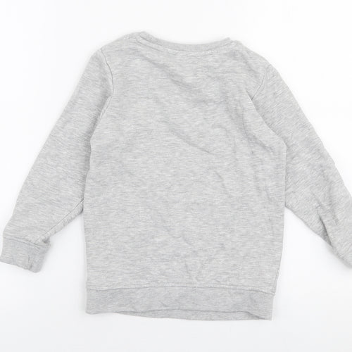 George Girls Grey  Cotton Pullover Sweatshirt Size 6-7 Years  Pullover