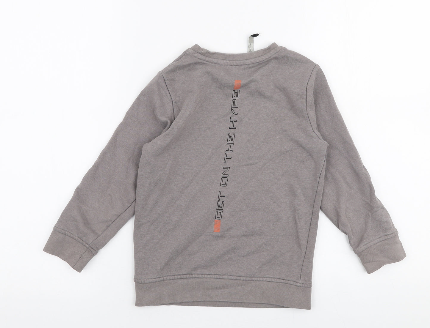 George Boys Grey  Cotton Pullover Sweatshirt Size 5-6 Years  Pullover - Tiger