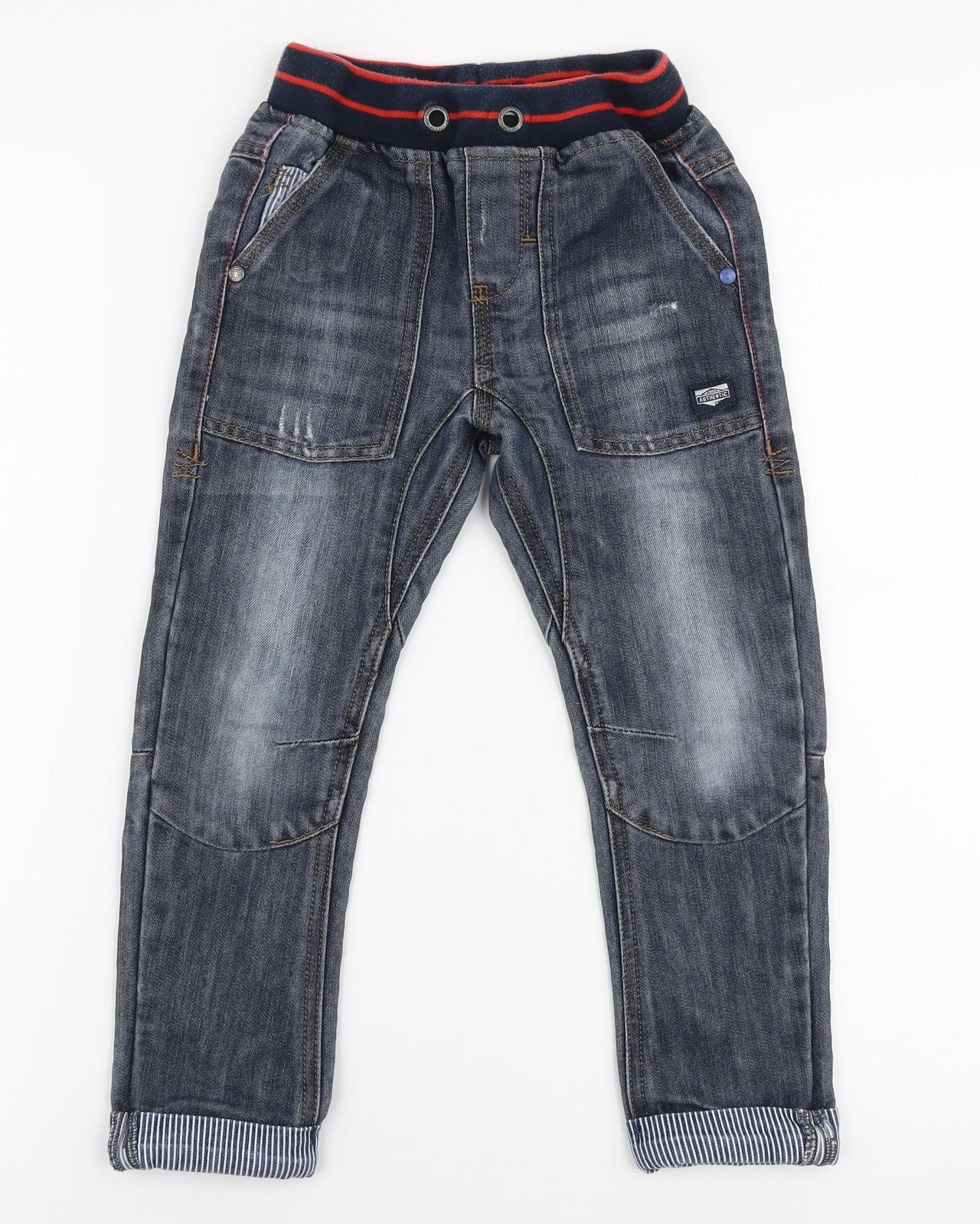 NEXT Boys Blue  Cotton Skinny Jeans Size 4-5 Years  Slim Pullover