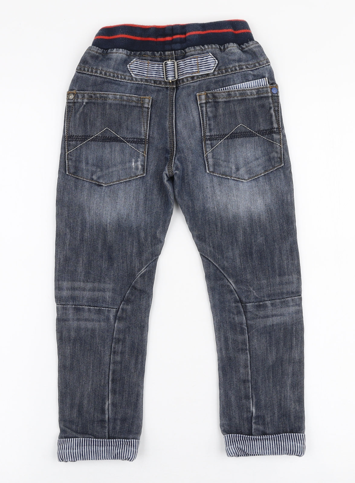 NEXT Boys Blue  Cotton Skinny Jeans Size 4-5 Years  Slim Pullover