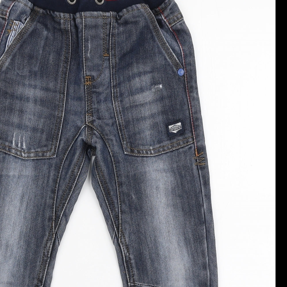 NEXT Boys Blue  Cotton Skinny Jeans Size 4-5 Years  Slim Pullover