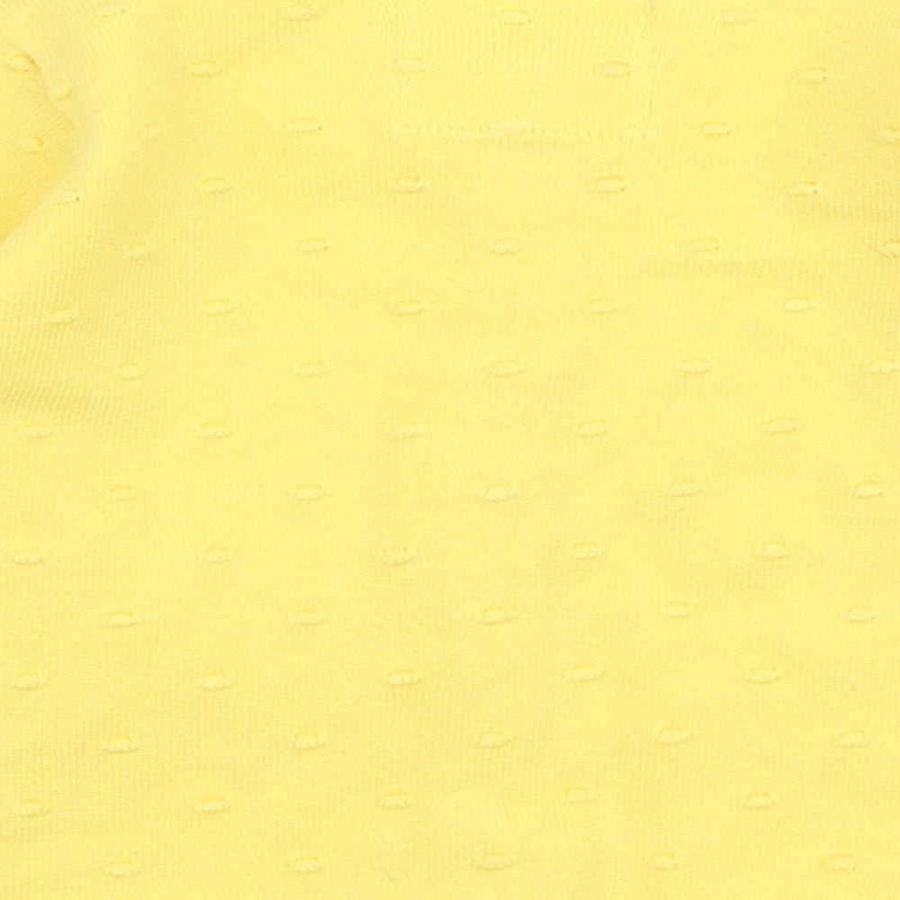 F&F Girls Yellow  Cotton Cardigan Jumper Size 9-12 Months  Button