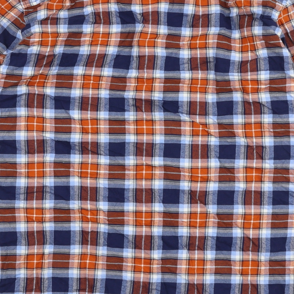 JACK & JONES Mens Multicoloured Check Cotton  Button-Up Size M Collared Button
