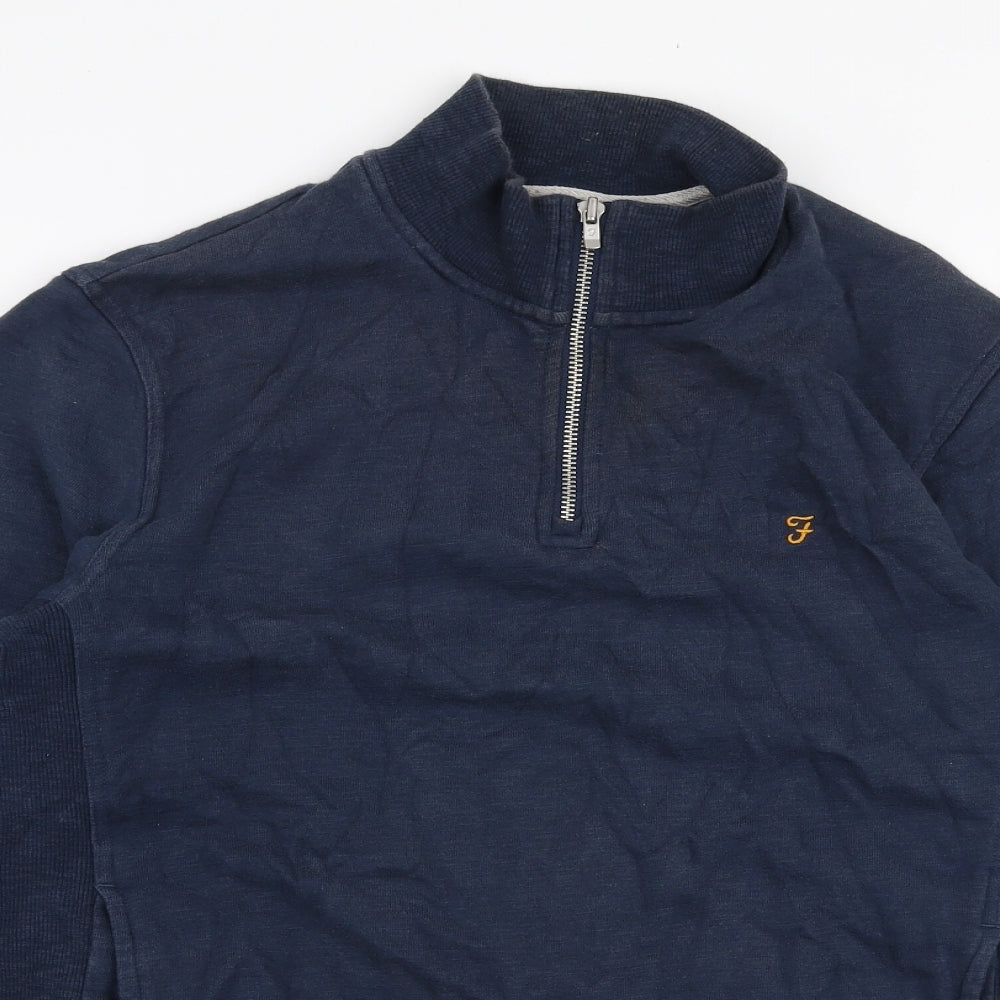 Farah Mens Blue  Cotton Pullover Sweatshirt Size XS
