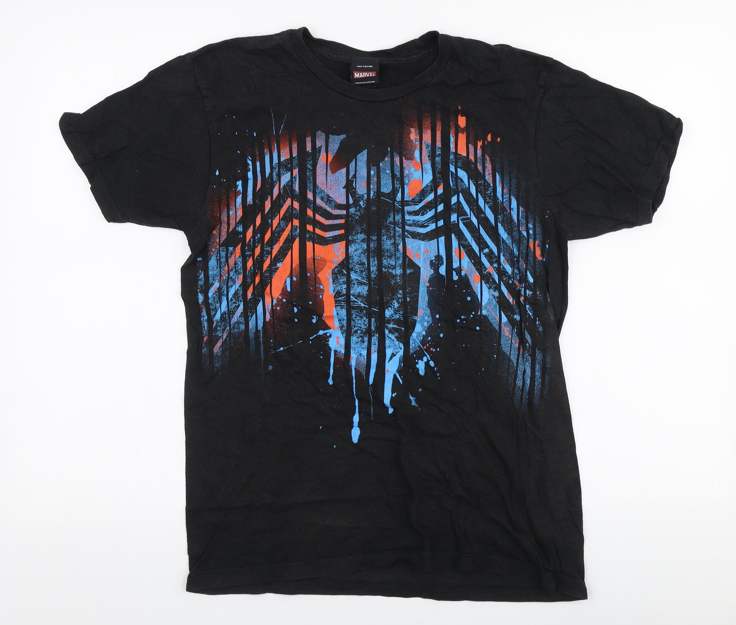 Marvel Mens Multicoloured  Polyester  T-Shirt Size S Round Neck
