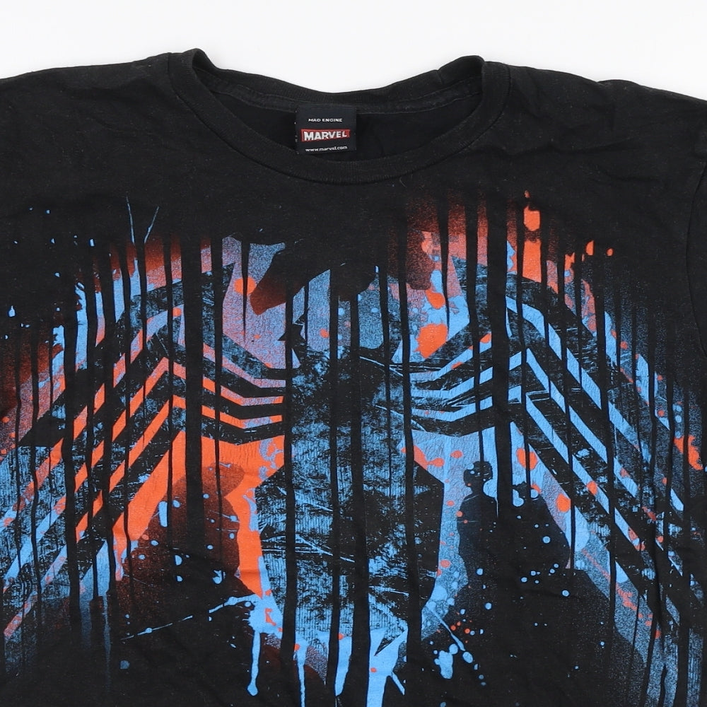 Marvel Mens Multicoloured  Polyester  T-Shirt Size S Round Neck