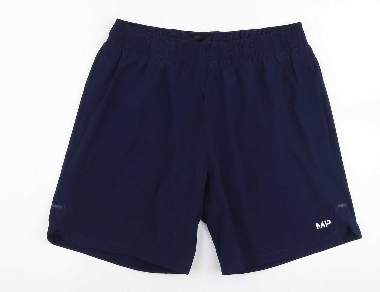 MP Mens Blue  Polyester Sweat Shorts Size L L7 in Regular Drawstring