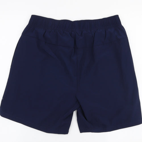 MP Mens Blue  Polyester Sweat Shorts Size L L7 in Regular Drawstring
