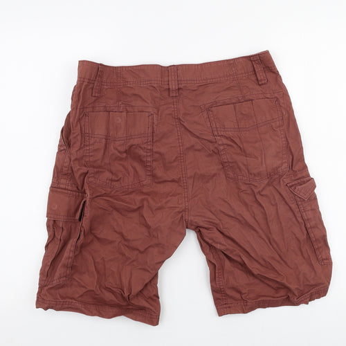 Next  Mens Orange  Cotton Chino Shorts Size 34 in L10 in Regular Button
