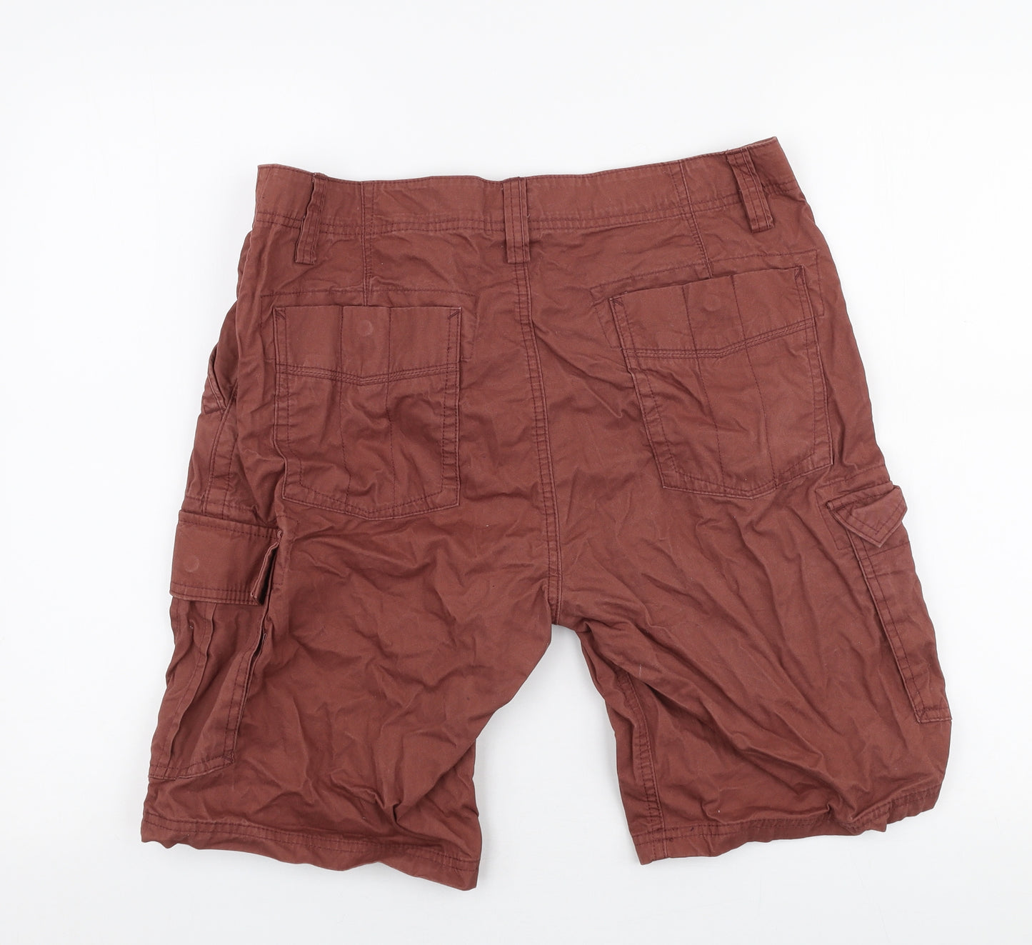 Next  Mens Orange  Cotton Chino Shorts Size 34 in L10 in Regular Button