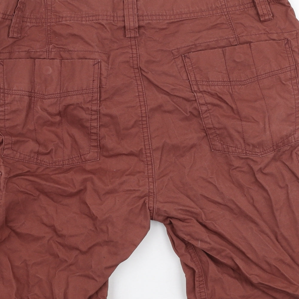 Next  Mens Orange  Cotton Chino Shorts Size 34 in L10 in Regular Button