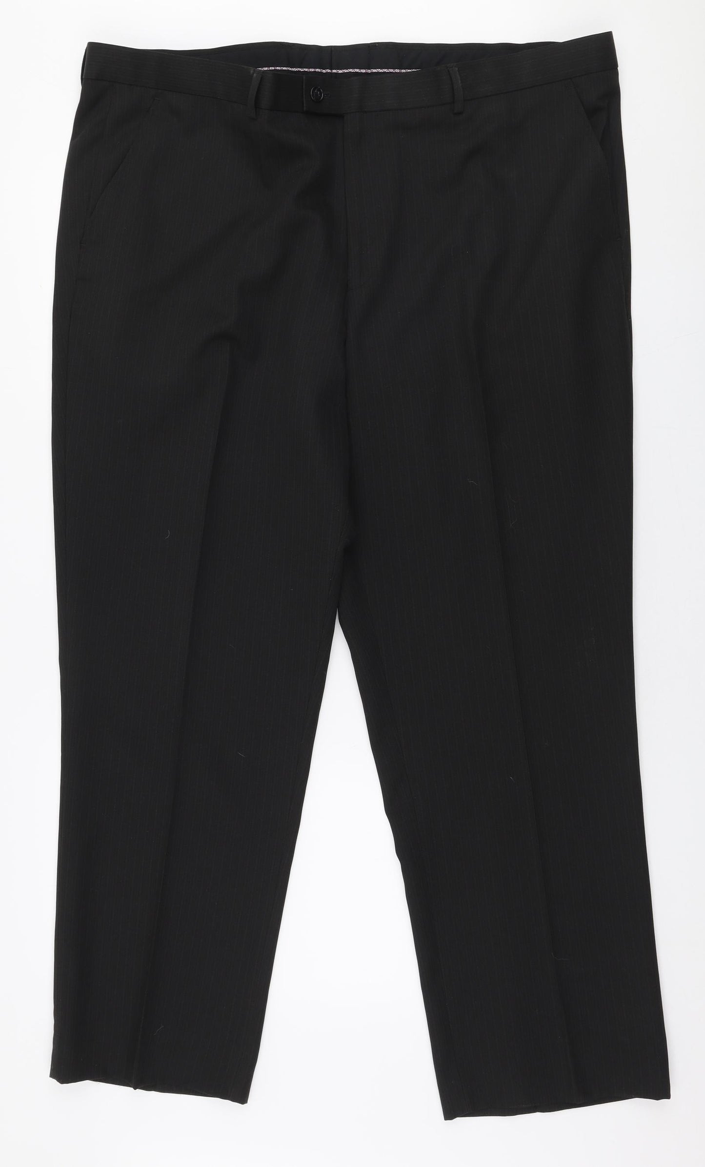 Taylor & Wright Mens Black  Polyester Trousers  Size 42 in L30 in Regular Zip