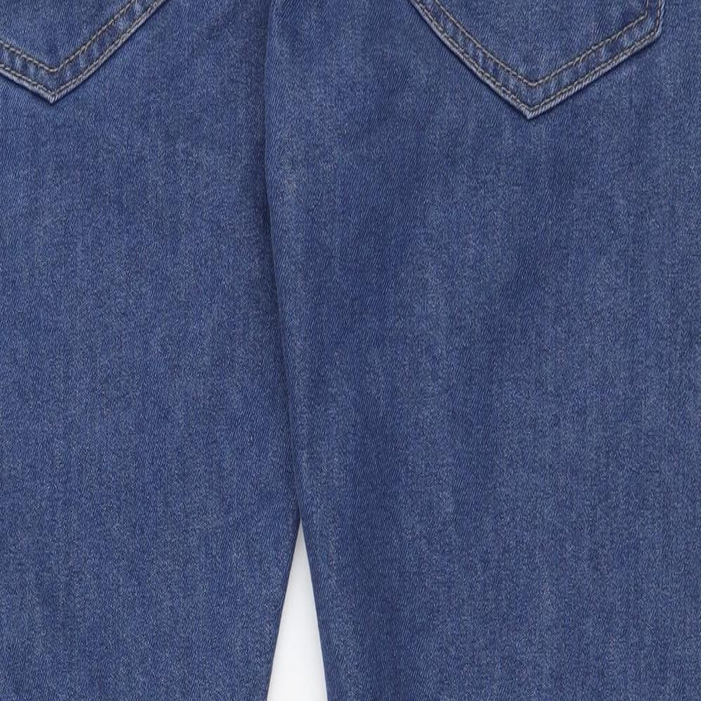 Denim Co Mens Blue  Cotton Straight Jeans Size 32 in L30 in Regular Zip