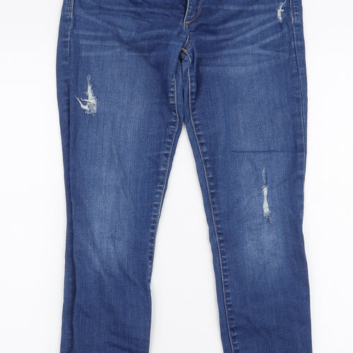 Gap Womens Blue  Polyester Skinny Jeans Size 28 in L27 in Slim Zip