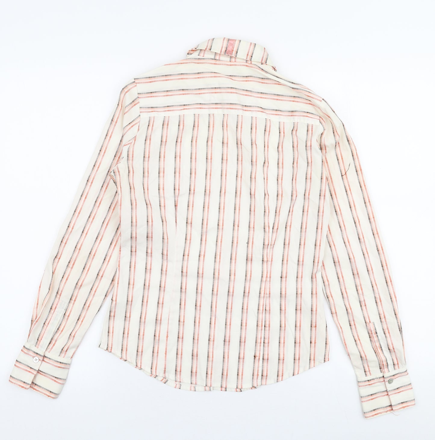 Ben Sherman Womens Multicoloured Striped Cotton Basic Button-Up Size XS Collared