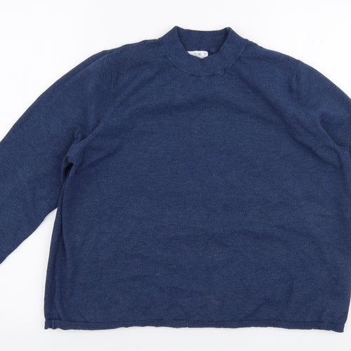 Primark Womens Blue High Neck  Polyester Pullover Jumper Size XL