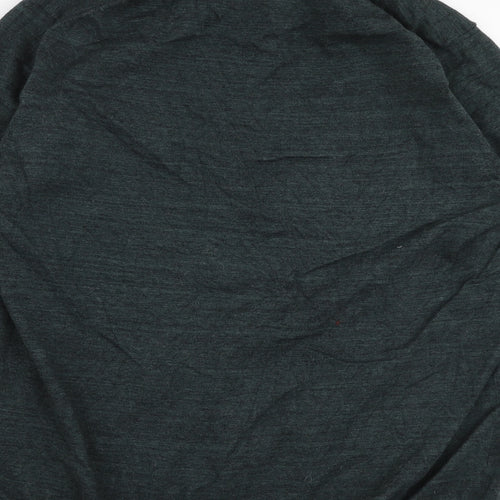 Marks and Spencer Mens Green Roll Neck  Cotton Pullover Jumper Size XL