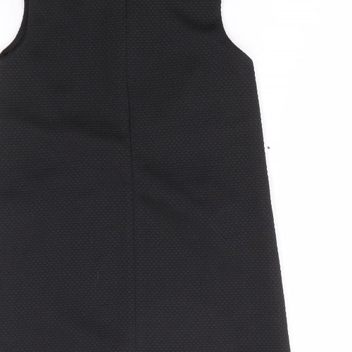 NEXT Girls Black  Polyester Shift  Size 4 Years  Mock Neck Zip