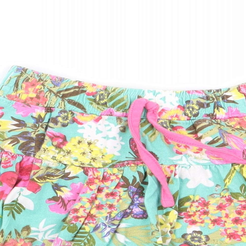 Monsoon Girls Multicoloured Floral Cotton Flare Skort Size 3-4 Years  Regular