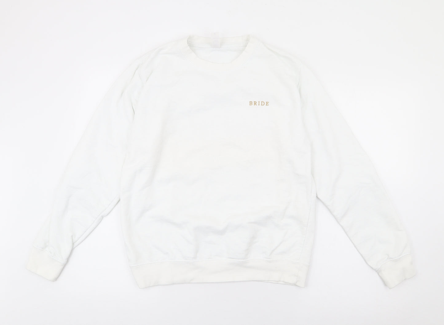 Preworn Womens Ivory Crew Neck  Cotton Pullover Jumper Size 10   - Bride, Bridal, Wedding