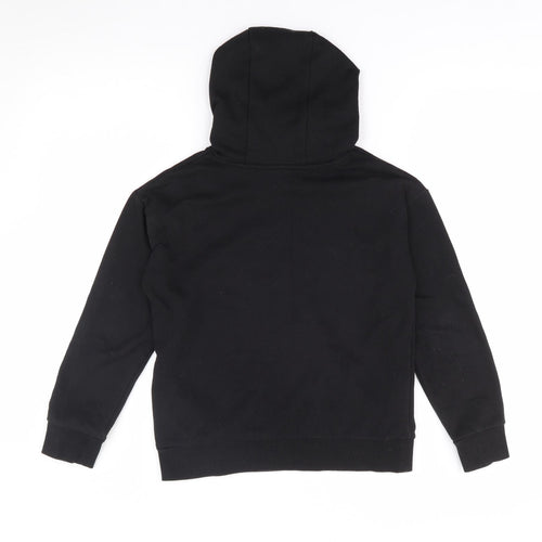 Dunnes Stores Girls Black  Cotton Pullover Hoodie Size 10-11 Years  Pullover